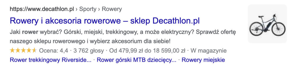 Google search result