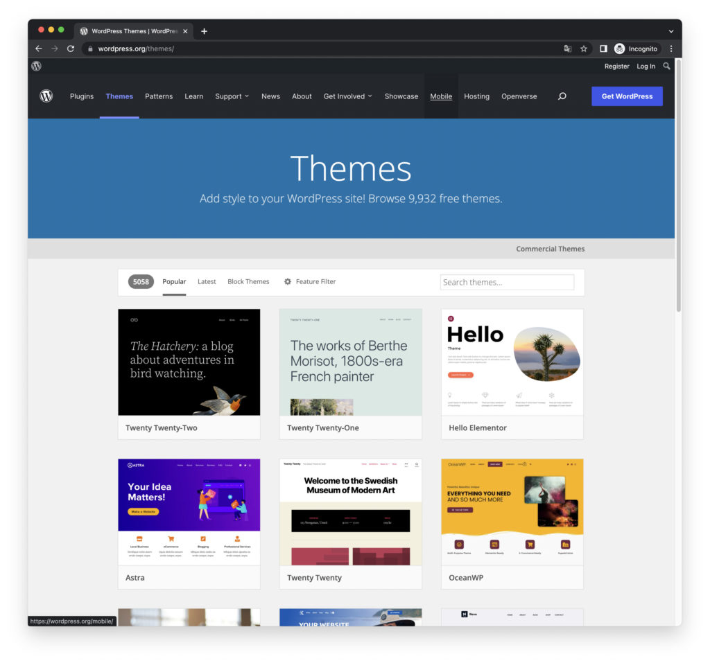 wordpress themes - WP Care WordPress themes page