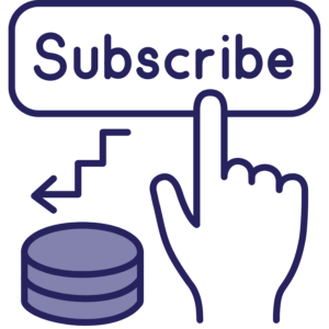 The image shows the cursor hovering over the subscribe button. There are several coins next to it. 