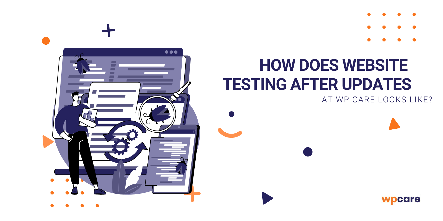 How does website testing after updates at WP Care looks like?